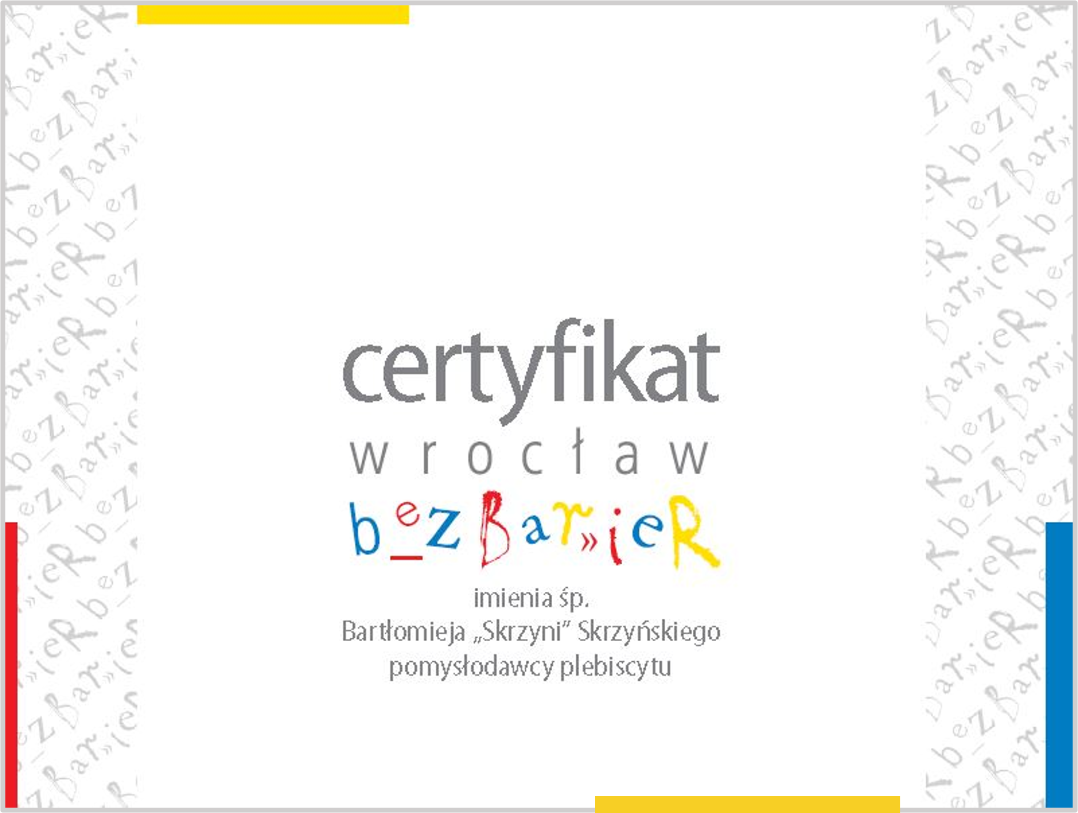 certyfikat Wrocław bez barier